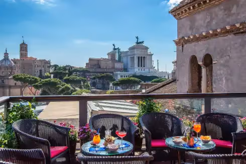 Rooftop Roof Garden Hotel Forum Roma