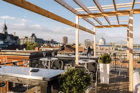 Rooftop Terrasse sur l'Auberge Montréal